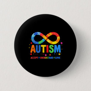 Badge Rond 5 Cm Sensibilisation à l'autisme Accepter Comprendre Am