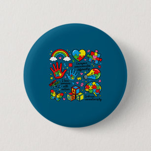Badge Rond 5 Cm Sensibilisation à l'autisme neurodiversité hommes