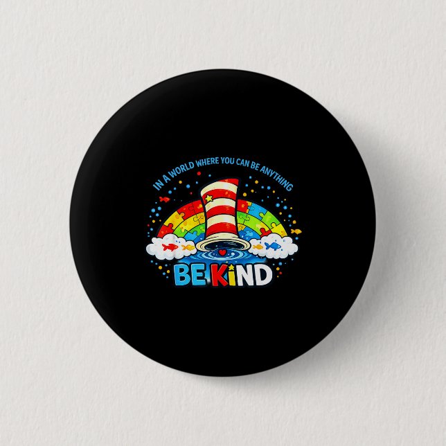Badge Rond 5 Cm Sensibilisation à l'autisme pour l'enseignant pour (Devant)