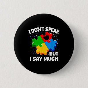 Badge Rond 5 Cm Sensibilisation à l'autisme syndrome d'asperger pu