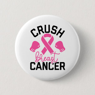 Badge Rond 5 Cm Sensibilisation à l'écrasement du cancer du sein