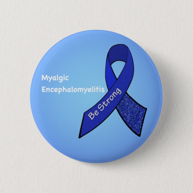 Badge Rond 5 Cm Sensibilisation à l'encéphalomyélite myalgique (M. (Devant)