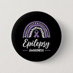 Badge Rond 5 Cm Sensibilisation à l'épilepsie arc-en-cielSensibili
