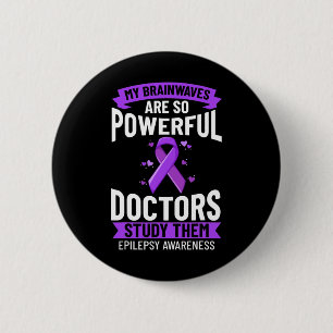 Badge Rond 5 Cm Sensibilisation à l'épilepsie Bracelet en ruban vi