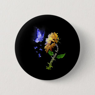 Badge Rond 5 Cm Sensibilisation à l'hydrocéphalie du tournesol pap
