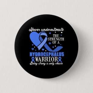 Badge Rond 5 Cm Sensibilisation à l'hydrocéphalie Soutien au ruban