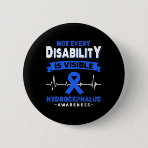 Badge Rond 5 Cm Sensibilisation à l'hydrocéphalie Tous les handica