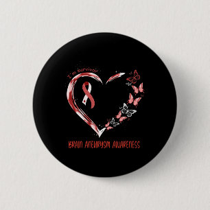 Badge Rond 5 Cm Sensibilisation à l'neurysme cérébral Je suis Surv