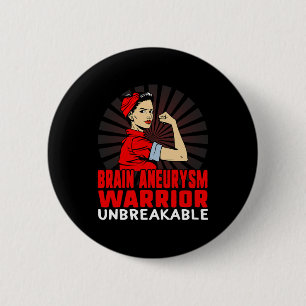 Badge Rond 5 Cm Sensibilisation à l'neurysme Femmes incassables Ru