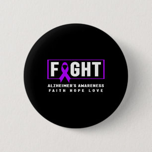 Badge Rond 5 Cm Sensibilisation - Alzheimer Combattre Heimer