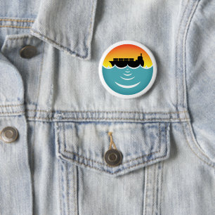 Badge Rond 5 Cm sensibilisation au bruit des océans