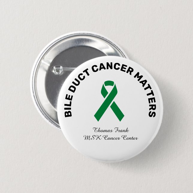 Badge Rond 5 Cm Sensibilisation au cancer de la tige (Devant & derrière)