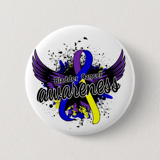 Badge Rond 5 Cm Sensibilisation au cancer de la vessie 16 (Devant)