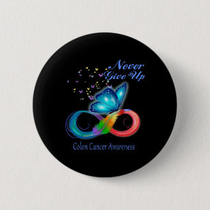 Badge Rond 5 Cm Sensibilisation au cancer du côlon papillon