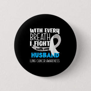 Badge Rond 5 Cm Sensibilisation Au Cancer Du Poumon Chaque Respira