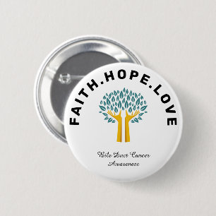 Badge Rond 5 Cm Sensibilisation au cancer inspirationnel Arbre de 