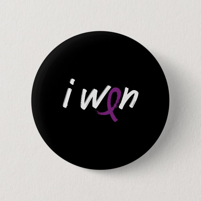 Badge Rond 5 Cm Sensibilisation au cancer pancréatique - J'ai gagn (Devant)