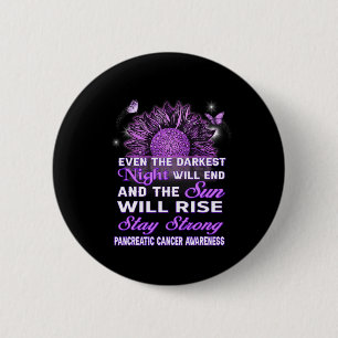 Badge Rond 5 Cm Sensibilisation au cancer pancréatique Ruban viole