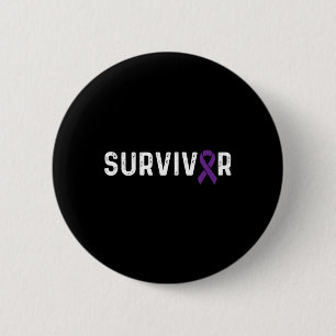 Badge Rond 5 Cm Sensibilisation au cancer pancréatique Viande viol