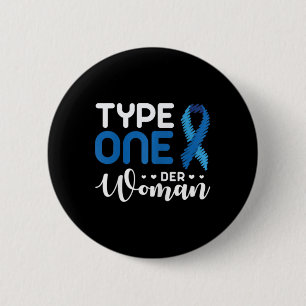 Badge Rond 5 Cm Sensibilisation au diabète Type 1 - Diabète T1d 2