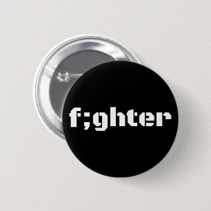 Badge Rond 5 Cm Sensibilisation au sémicolon de combat personnalis
