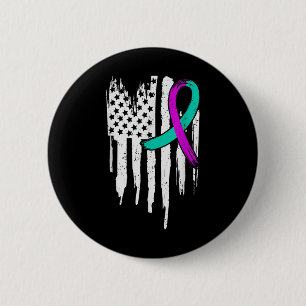 Badge Rond 5 Cm Sensibilisation au suicide États-Unis drapeau amér