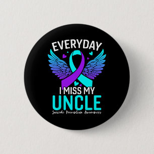 Badge Rond 5 Cm Sensibilisation Au Suicide Oncle Chemise Préventio