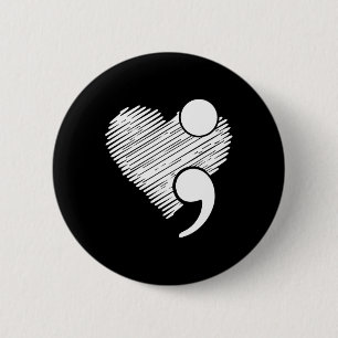 Badge Rond 5 Cm Sensibilisation au suicide - Prévention du suicide