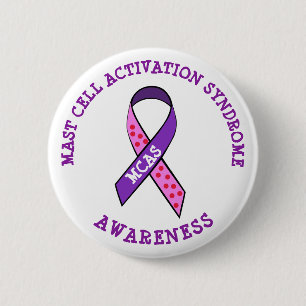 Badge Rond 5 Cm Sensibilisation au syndrome d'activation des cellu