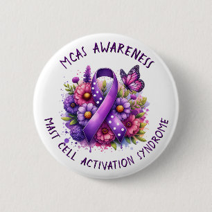 Badge Rond 5 Cm Sensibilisation au syndrome d'activation des cellu