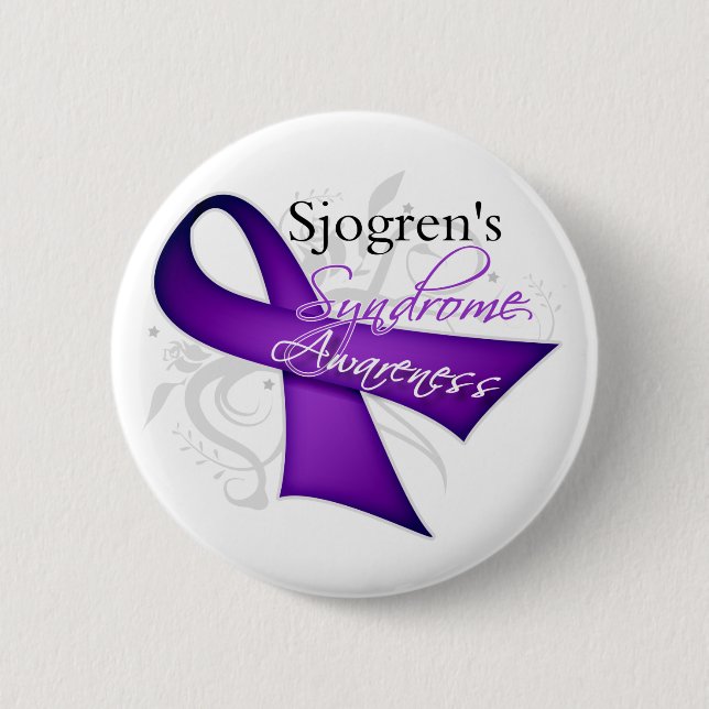 Badge Rond 5 Cm Sensibilisation au syndrome de Sjogren (Devant)