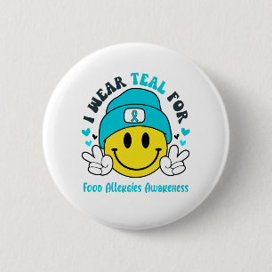 Badge Rond 5 Cm Sensibilisation aux allergies alimentaires Cadeaux
