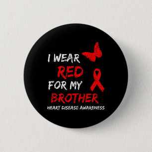 Badge Rond 5 Cm Sensibilisation aux maladies cardiaques Je porte l