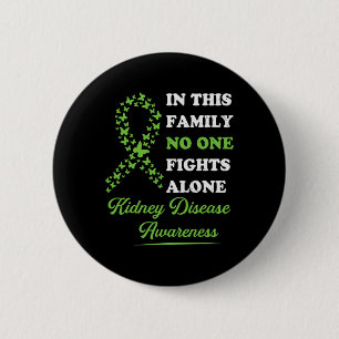 Badge Rond 5 Cm Sensibilisation aux maladies rénales Ruban Famille