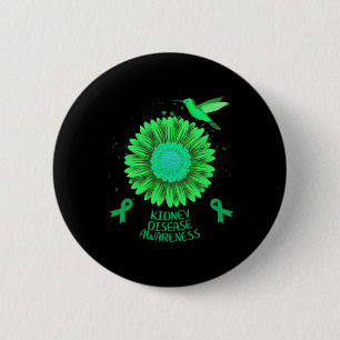 Badge Rond 5 Cm Sensibilisation aux maladies rénales Tournesol Col