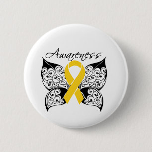 Badge Rond 5 Cm Sensibilisation aux papillons de tatouage - Neurob