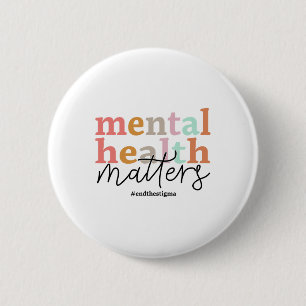 Badge Rond 5 Cm Sensibilisation aux problèmes de santé Psychologue
