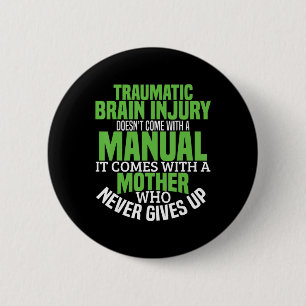Badge Rond 5 Cm Sensibilisation aux traumatismes cérébraux traumat