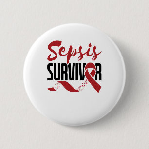 Badge Rond 5 Cm Sensibilisation des survivants de la séphose