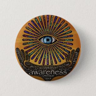 Badge Rond 5 Cm Sensibilisation Mineurs Oeil Inspiration Mot Art