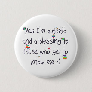 Badge Rond 5 Cm Sensibilisation sur l'autisme