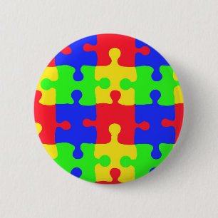 Badge Rond 5 Cm Sensibilisation sur l'autisme