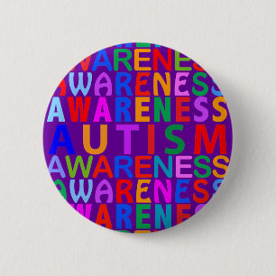 Badge Rond 5 Cm Sensibilisation sur l'autisme