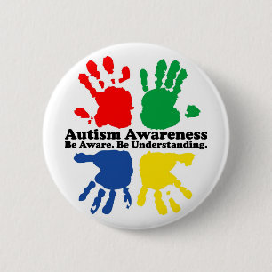 Badge Rond 5 Cm Sensibilisation sur l'autisme