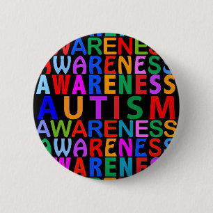 Badge Rond 5 Cm Sensibilisation sur l'autisme