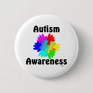 Badge Rond 5 Cm Sensibilisation sur l'autisme
