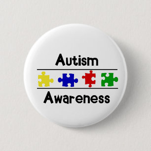 Badge Rond 5 Cm Sensibilisation sur l'autisme