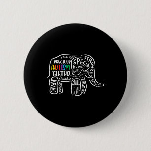 Badge Rond 5 Cm Sensibilisation sur l'autisme Acceptation des élép