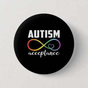 Badge Rond 5 Cm Sensibilisation sur l'autisme Acceptation Sensibil