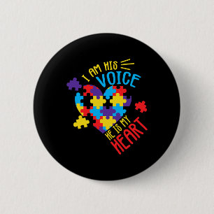 Badge Rond 5 Cm Sensibilisation sur l'autisme Autisme Soutien Homm